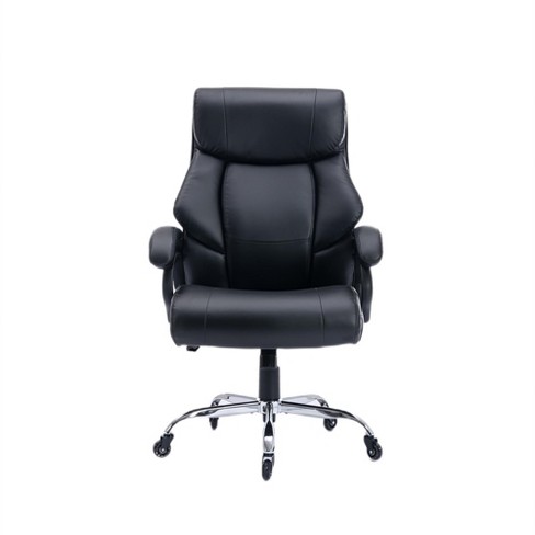 Black faux leather executive office outlet chair