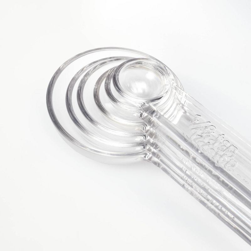 6pc Tritan Plastic Measuring Spoons Clear - Figmint&#8482;, 4 of 5