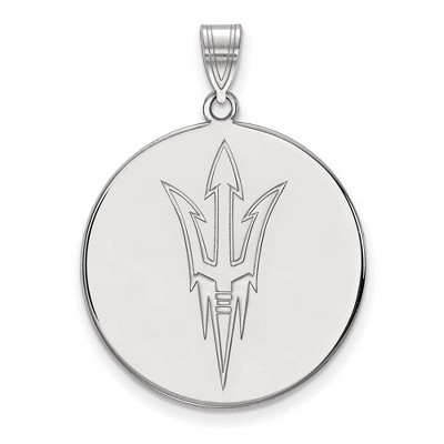Black Bow Jewelry 10k White Gold Arizona State Sun Devils NCAA Extra Large Pendant