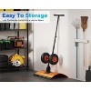 TackView Snow Shovel with Wheels, Heavy Duty Metal Snow Pusher with Wide Blade & 5 Level Adjustable Handle, for Driveway Sidewalk - 4 of 4