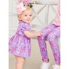 RuffleButts Baby/Toddler Girls Knit Puff Sleeve Skirted Romper - 4 of 4