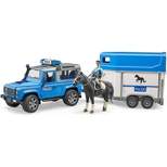 Bruder Land Rover Police with Horse Trailer and Police Man, with Light & Sound Module