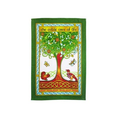 Slickblue Tea Towel & Pot Holder Set – 100% Cotton with Highland Cow, Scottish Thistle, or Celtic Tree of Life Designs