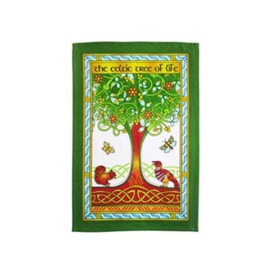 Slickblue Tea Towel & Pot Holder Set – 100% Cotton with Highland Cow, Scottish Thistle, or Celtic Tree of Life Designs - 1 of 3