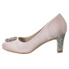 Badgley Mischka Girls Heel Dress Shoes -Elegant Girls' Pumps, Low Heels, Flower Party, Wedding, Princess (Little Kids) - 3 of 4