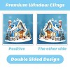 Reusable Christmas Window Clings, 9 Sheets Blue Themed Static Stickers with Santa Reindeer Snowman for Holiday Winter Decoration - 4 of 4