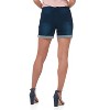 Rekucci Women's Secret Figure Pull-On Jean Shorts with Slim Cuff – Casual Mid-Rise Summer Shorts - 3 of 4