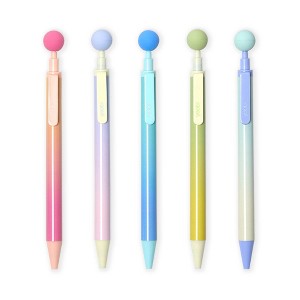 Yoobi Evolve Ballpoint Pen 5pk Retractable Set Soft Aura - 1 of 4