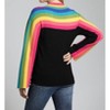 Women's Rainbow Stripe Funnel Neck Sweater - APNY - 4 of 4