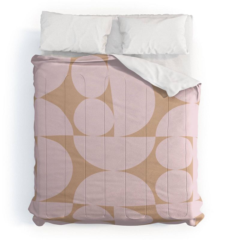 Elisa Bell Grapes and Apple Slices Polyester Comforter & Sham Set Blush - Deny Designs, 1 of 5