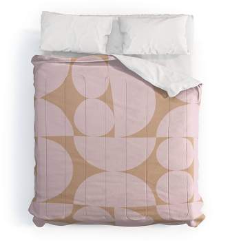 Elisa Bell Grapes and Apple Slices Polyester Comforter & Sham Set Blush - Deny Designs