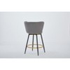 DOMETOUR Velvet Bar Stools Set of 2 Counter Height Swivel Upholstered Barstools with Backs and Metal Legs - 4 of 4
