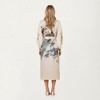 Anna-Kaci Lounge Women's Long Satin Floral Print Robe with Waist Tie and Wide Sleeves - 3 of 4