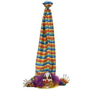 SEVOBAL Party Decorations and Accessories 3.8' Hanging Clown Corpse with Sound and Motion Activation for Haunted House, Multicolor, 41.3"*9.8"*45.3" - 1 of 4