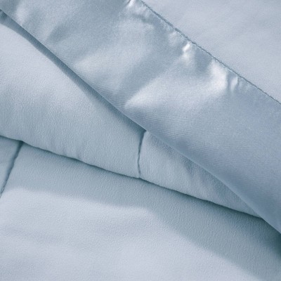 Twin Blue Satin Trim Down Alternative Blanket