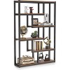 ORRD Industrial Etagere Bookcase, 69.29" Tall 6-Tier Brown & Black Open Shelf Organizer with Metal Frame for Living Room & Bedroom - 3 of 4