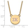 Black Bow Jewelry 14k Yellow Gold Plated Sterling Silver Sigma Kappa Greek Life Necklace 18 Inch - 2 of 4