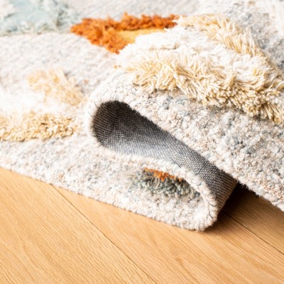 Hand-Knotted Blue Wool Tribal Area Rug - 4' x 6'