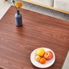 FURNIinspire Coffee Tables Walnut Colored Square MDF Coffee Table with Tempered Glass Legs for Living Room Office, Dark Brown, 31.5"*31.5"*15" - 2 of 2