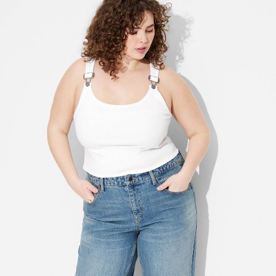 Women's Buckle Rib Knit Tank Top - Wild Fable™