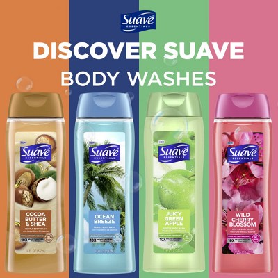 Suave Essentials Ocean Breeze Refreshing Body Wash Soap For All