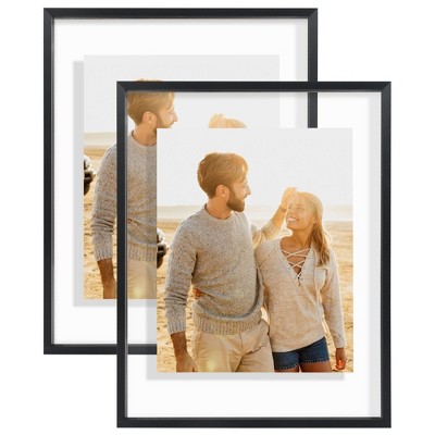 Americanflat Floating Aluminum & Plexiglass Picture Frame - 2 Pack