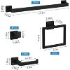 10 Pieces Bathroom Hardware Set Matte Black, 23.6 Inch Bath Towel Bar Set, Rust Resistant Stainless Steel Towel Rack & Toilet Paper Holder - 2 of 4