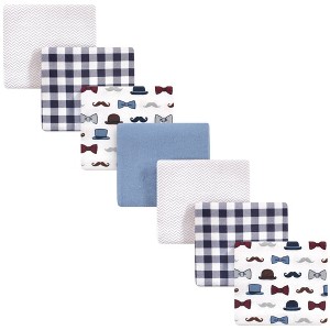 Little Treasure Baby Boy Cotton Flannel Receiving Blankets, Handsome Fella 7-Pack, One Size - 1 of 2