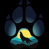 Men's Design By Humans Wolf's paw. The wolf and the moon By ArtistDreams T-Shirt - 2 of 4