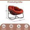 MOONMISS Outdoor Rocking Chair, Patio Oversized Wicker Egg Rocking Chair,Indoor & Outdoor Comfy Rocker Chair with Thick Cushion - 2 of 4
