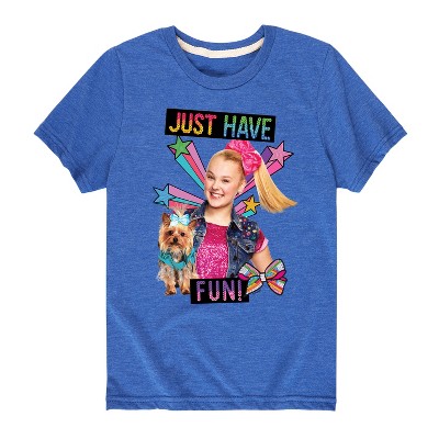 JoJo Siwa Just Have Fun! Short Sleeve Graphic T-Shirt - Royal Blue - 4T