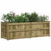 vidaXL Raised Flower Bed Rectangular Garden Planter - Outdoor Patio Flower Box - Brown Impregnated Pinewood - 59.1" x 19.7" x 19.7" - 4 of 4