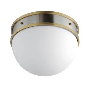 Maxim Lighting Duke 1 - Light Flush Mount in  Satin Nickel/Satin Brass - 1 of 3