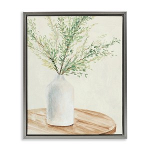 Stupell Industries Tranquil Botanical Still Life Floating Frame Canvas Art - 1 of 4