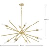 Progress Lighting Astra 8-Light Chandelier, Satin Brass, Steel, Modern, No Shade - 4 of 4