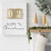 18.7" Lit 'Sleeps 'til Christmas' Wood Countdown Sign Cream - Wondershop™ - 2 of 4