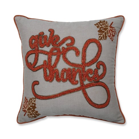 C&f Home Give Thanks Pumpkin Petite 8 X 8 Printed Pillow : Target