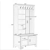 NicBex 34.2 inch Hall Tree for Hallway,Modern Coat Racks with 6 Hooks and Shelves,Entryway Furniture for Hallway,Living Room,Bedroom,White - 3 of 4