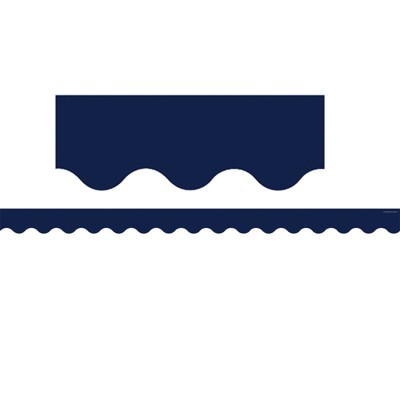 Teacher Created Resources Navy Scalloped Border Trim, 35 Feet (Pack of 6)