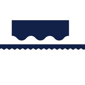 Teacher Created Resources Navy Scalloped Border Trim, 35 Feet (Pack of 6) - 1 of 1