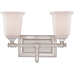 Quoizel Lighting Nicholas 2 - Light Vanity in  Brushed Nickel - 1 of 2