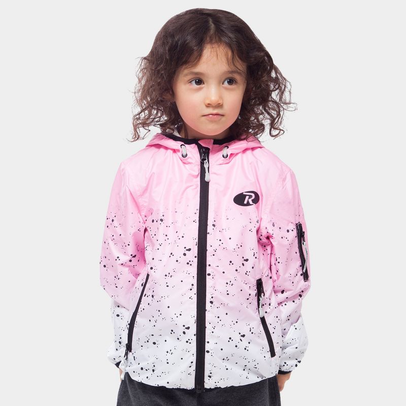 Rokka&Rolla Girls' Light Windbreaker Rain Jacket-Cotton Candy Space, size 14-16