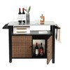 VYNXARIA Outdoor Kitchen Wicker Island: Versatile Rolling Cart & Storage Cabinet - 4 of 4