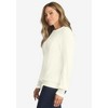 Jessica London Women's Plus Size Cashmere Pointelle Cable Crew - 4 of 4
