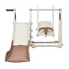 4-in-1 Kids Slide with Swing, Kids Playground Climber Slide Playset with Basketball Hoop Playground Slide for Toddler Playset - 2 of 4