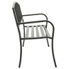 vidaXL Outdoor Patio Bench Garden Park Steel Bench for Outdoor Backyard Steel - Gray - 3 of 4