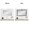 Amanti Art Mirror Makeover Bathroom Mirror Frame Border Kit - Fully Assembled Peel and Stick Frame - Mirror NOT Included - Bark Rustic Char Trim - 4 of 4