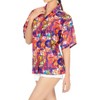 LA LEELA Button Down Shirt for Women Casual Holiday Summer Beach Party Blouse Short Sleeve Button Up Tee Hawaiian Shirts Tank Top Women - 3 of 4