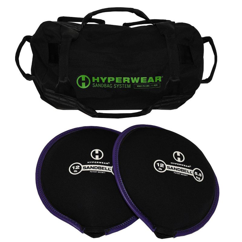 Hyperwear Standard Workout Sandbag System with Pre-Filled SandBell Kettlebells, 1 of 7