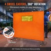 VEVOR Welding Screen with Frame, 6' x 8' Welding Curtain Screens, Flame-Resistant Vinyl Welding Protection Screen, Orange - 4 of 4